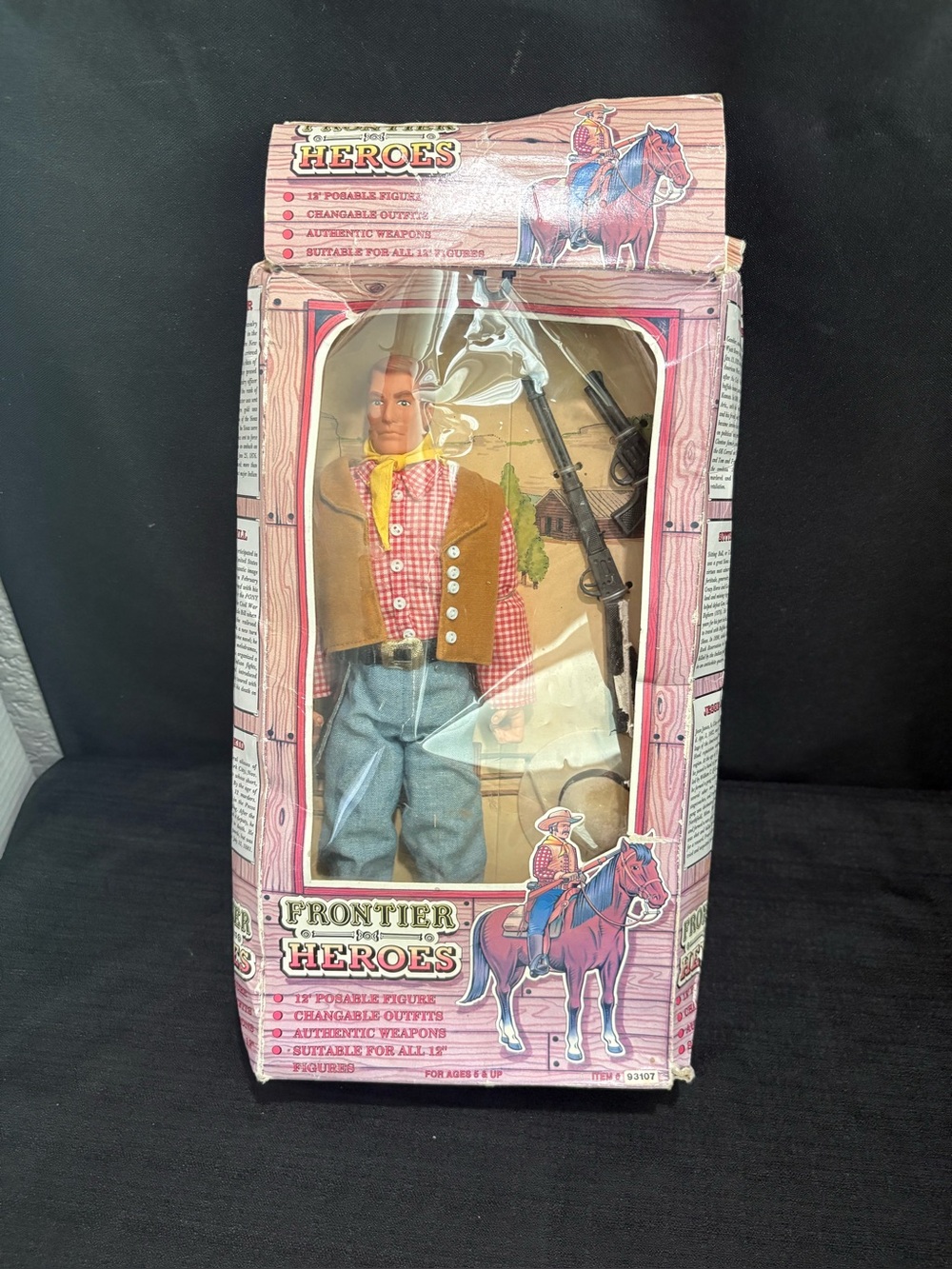 Frontier Heroes Billy the Kid 12” Figure 1993 In Time Products NEW DAMAGED BOX